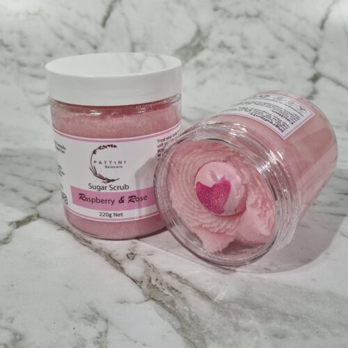 Sugar Scrub Raspberry & Rose by Pattini Skincare in 220g