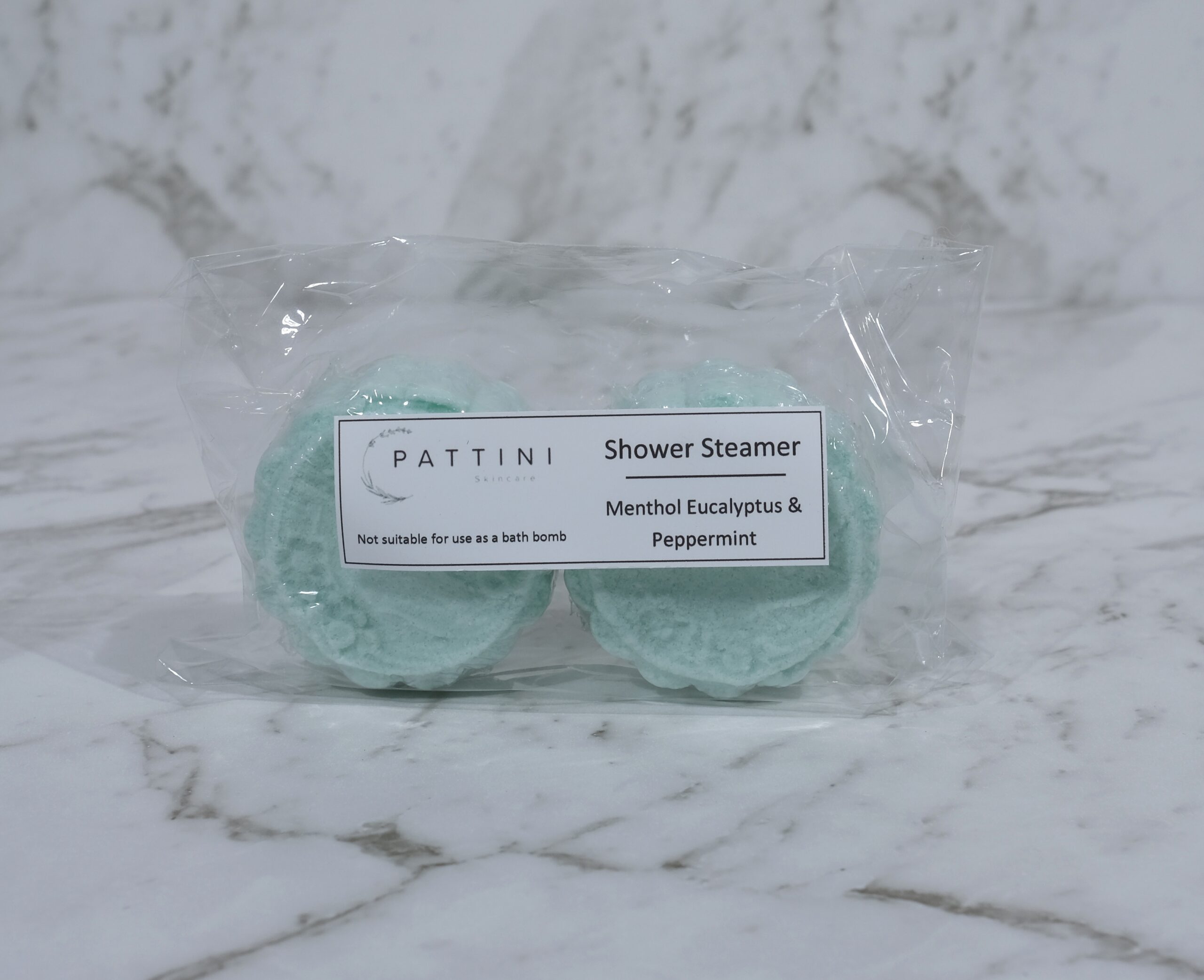 Shower Steamer Menthol Eucalyptus & Peppermint by Pattini Skincare in Duo