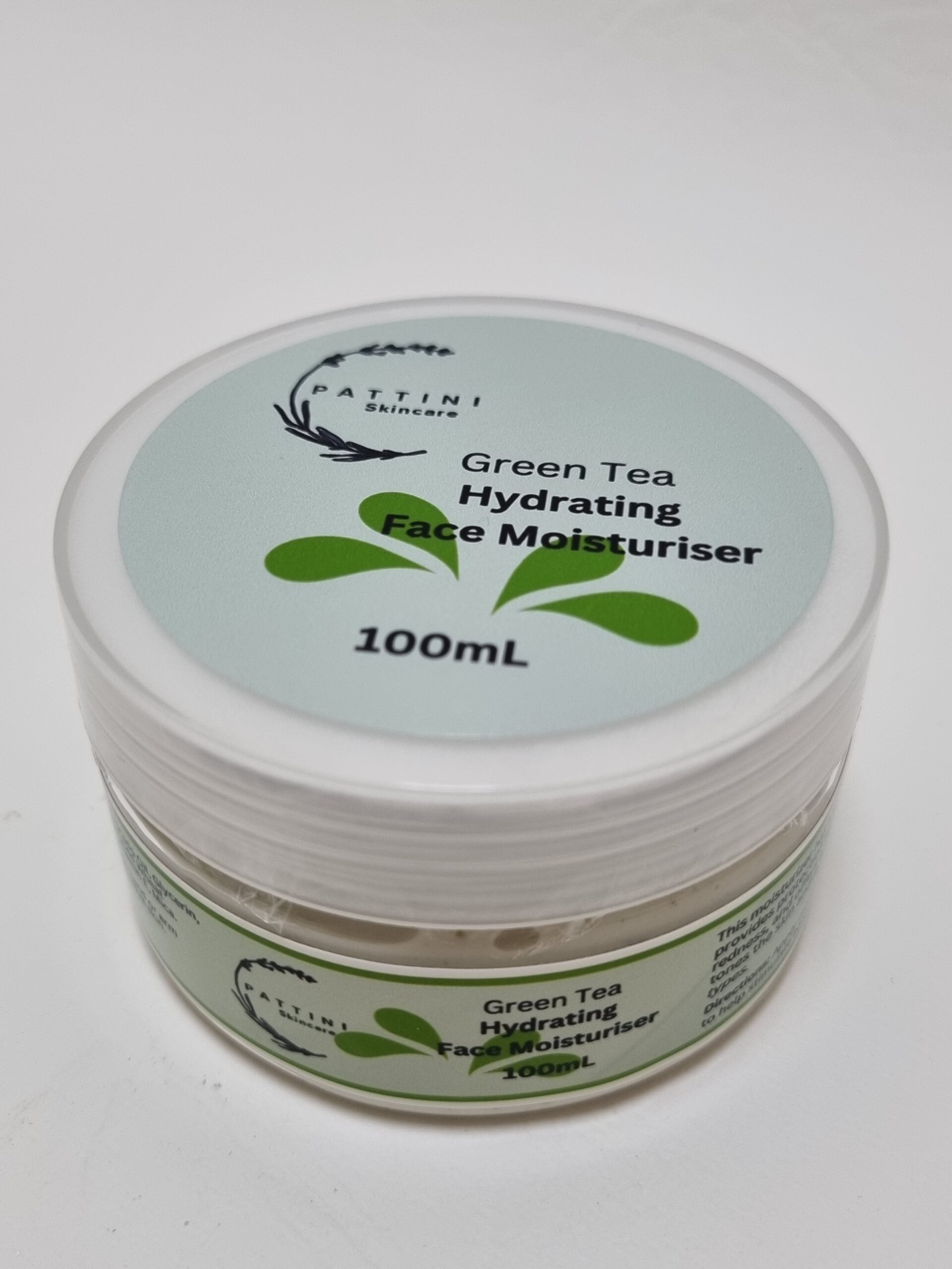 Face Moisturiser - Green Tea 100ml for all skin types by Pattini Skincare