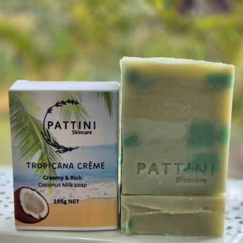 Patttini Skincare Tropicana Creme: Premium Handmade Coconut Milk Soap Bar | Natural & Moisturizing Skincare (Australia) picture